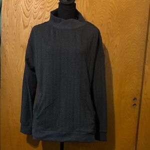 French Laundry Charcoal Cowl Neck Sweater